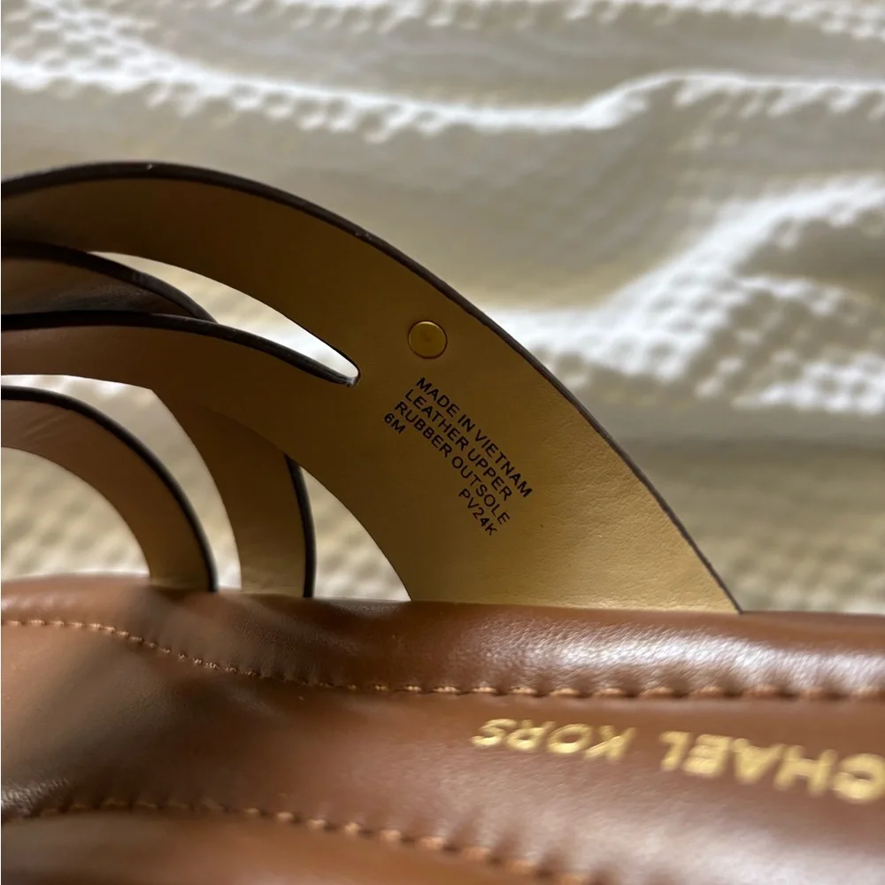 Michael Kors Nora Toe Ring Leather Sandals
